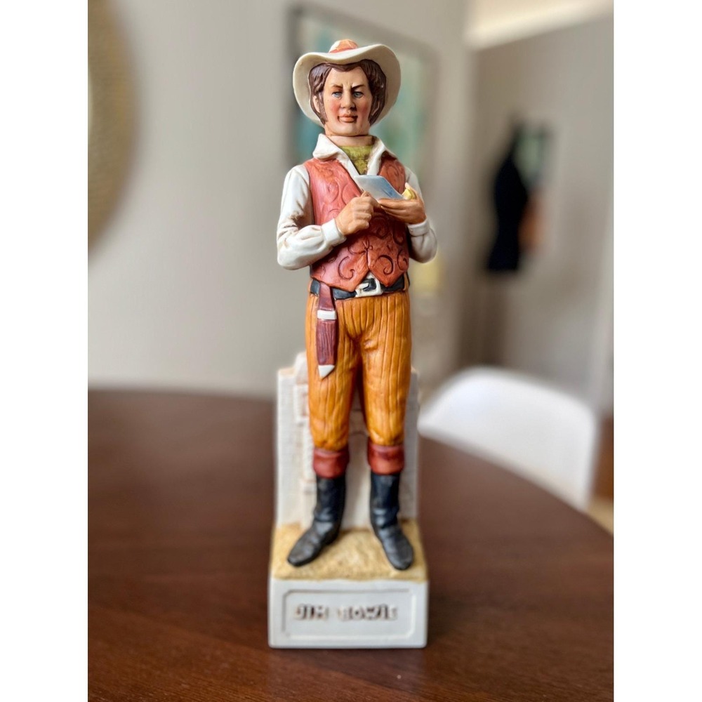 McCormick Jim Bowie Decanter Unisex OS Multi Excellent 1975 Porcelain Vintage